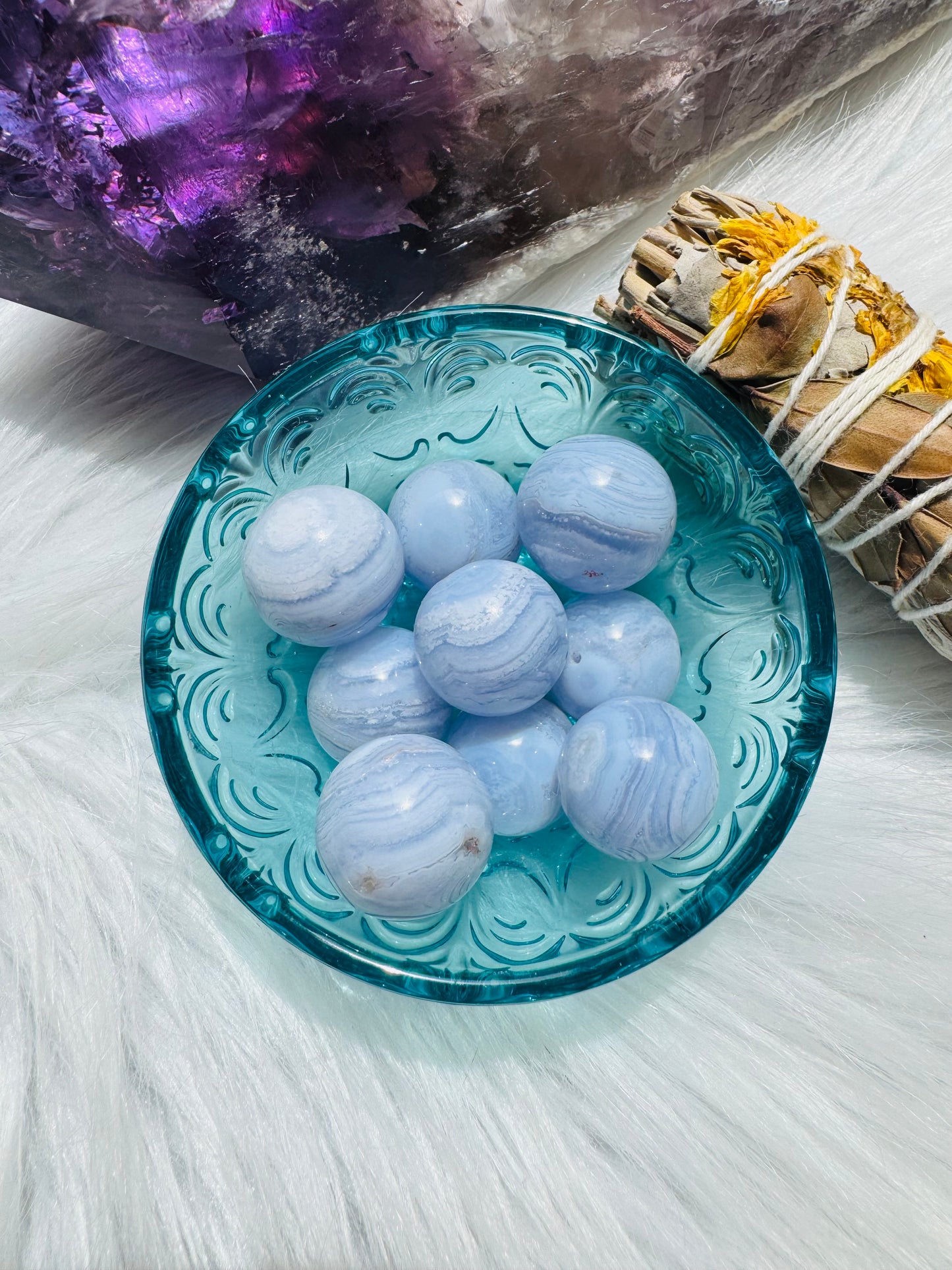 Blue Lace Agate Mini Spheres