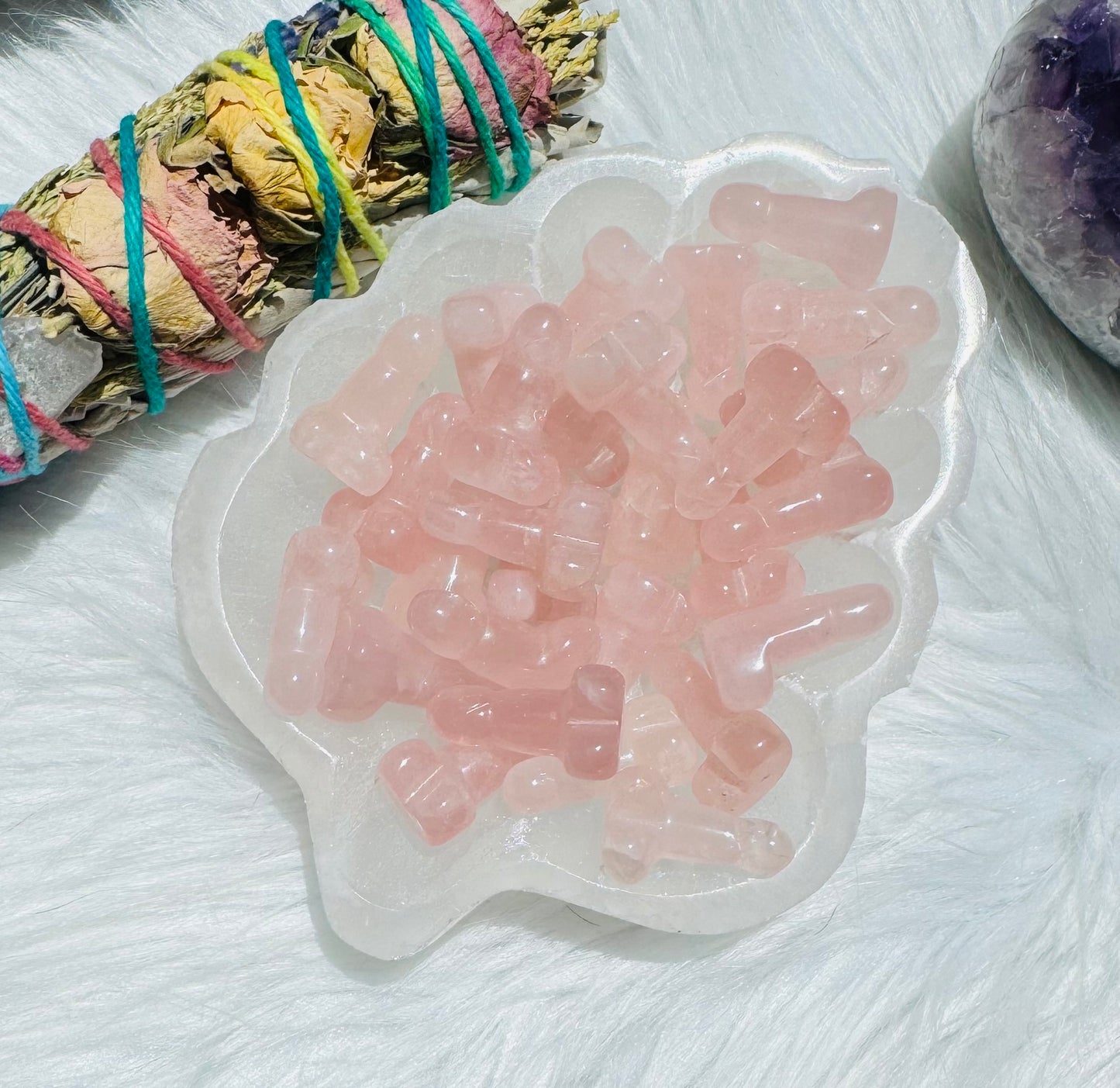 Rose Quartz Itty- Bitty Phallic Carving