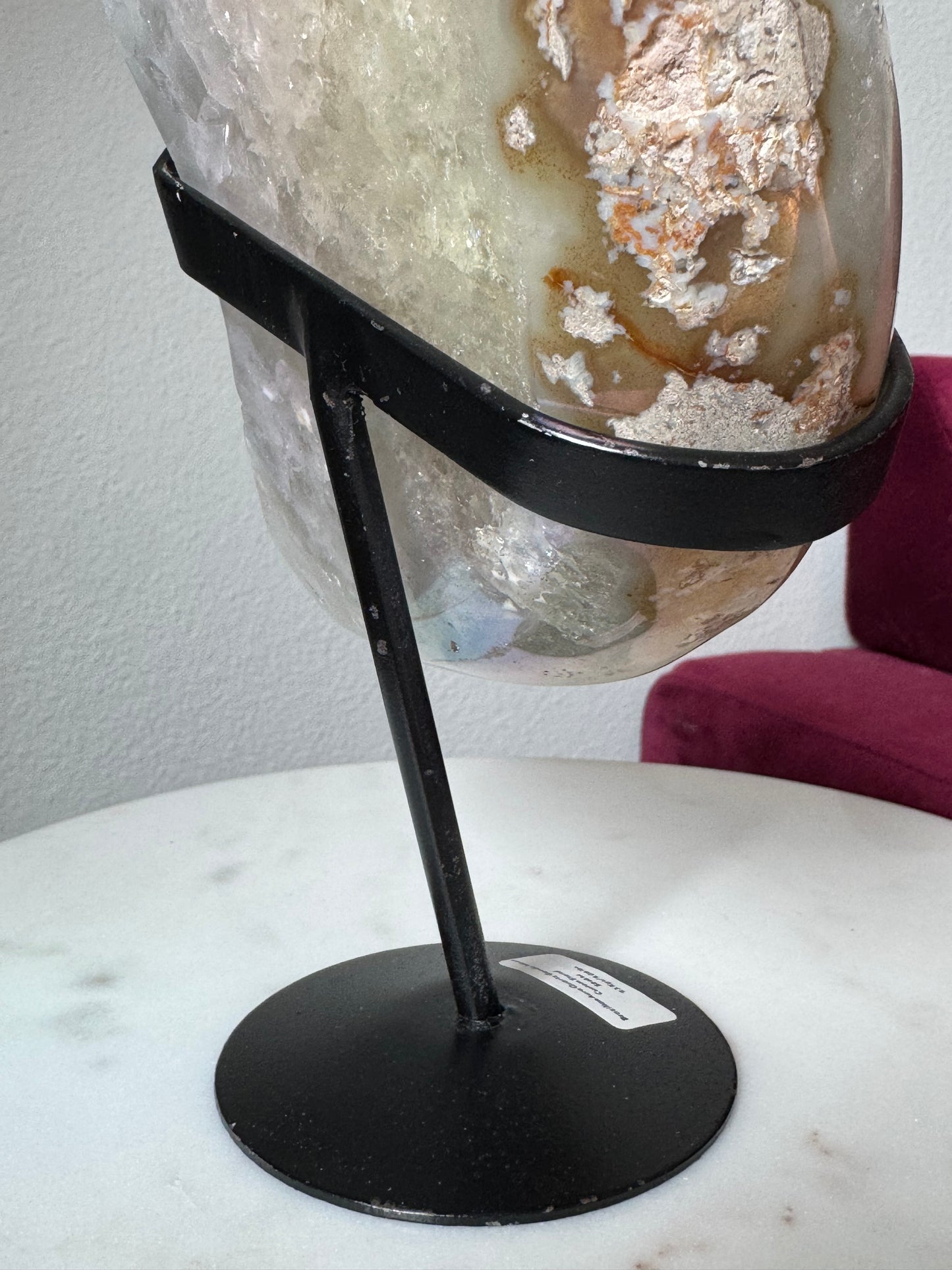 Aura Quartz Geode Moon