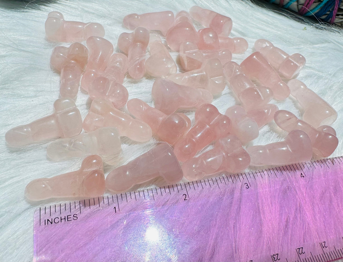 Rose Quartz Itty- Bitty Phallic Carving