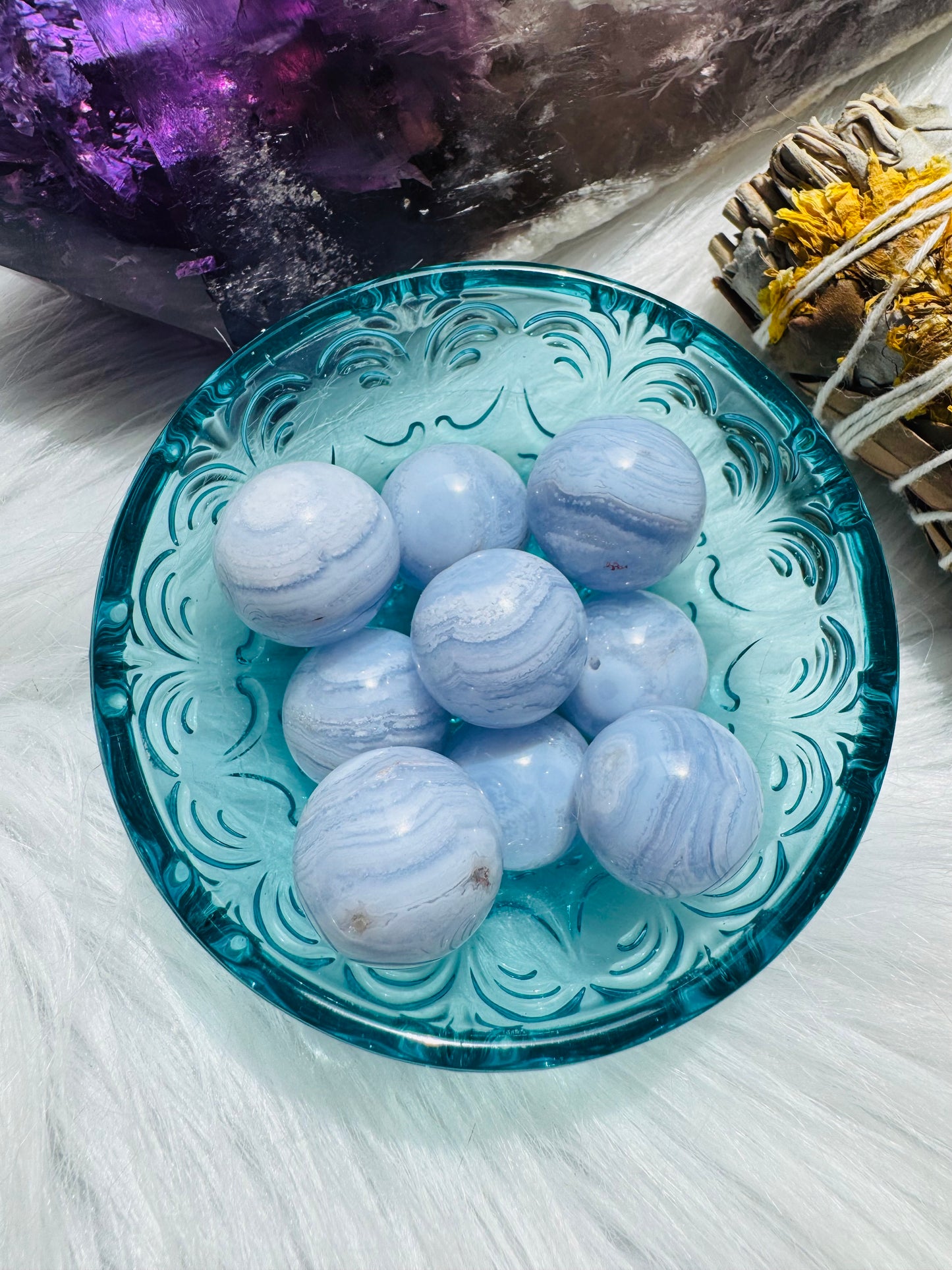 Blue Lace Agate Mini Spheres