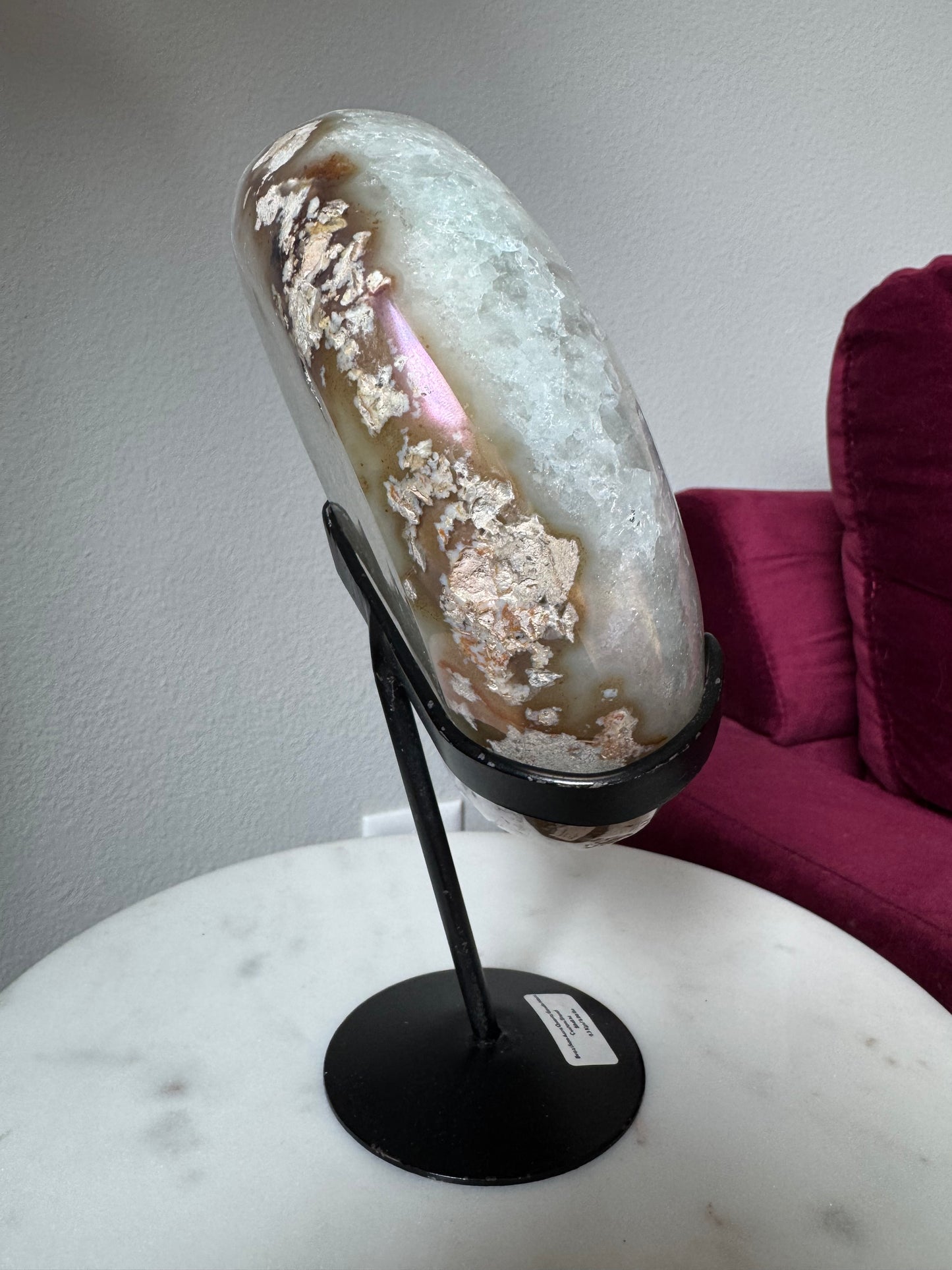 Aura Quartz Geode Moon