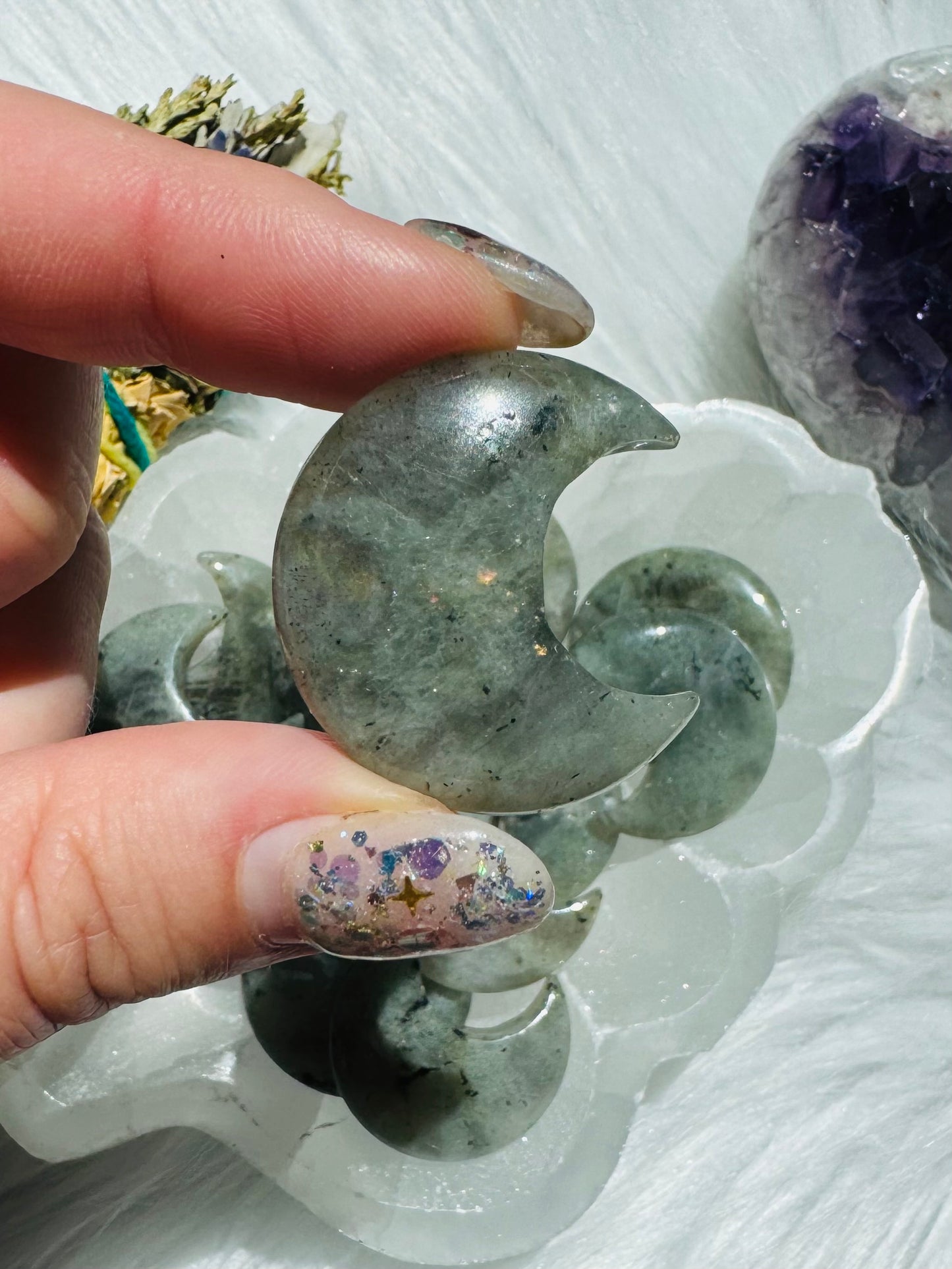 Labradorite Crecent Moon