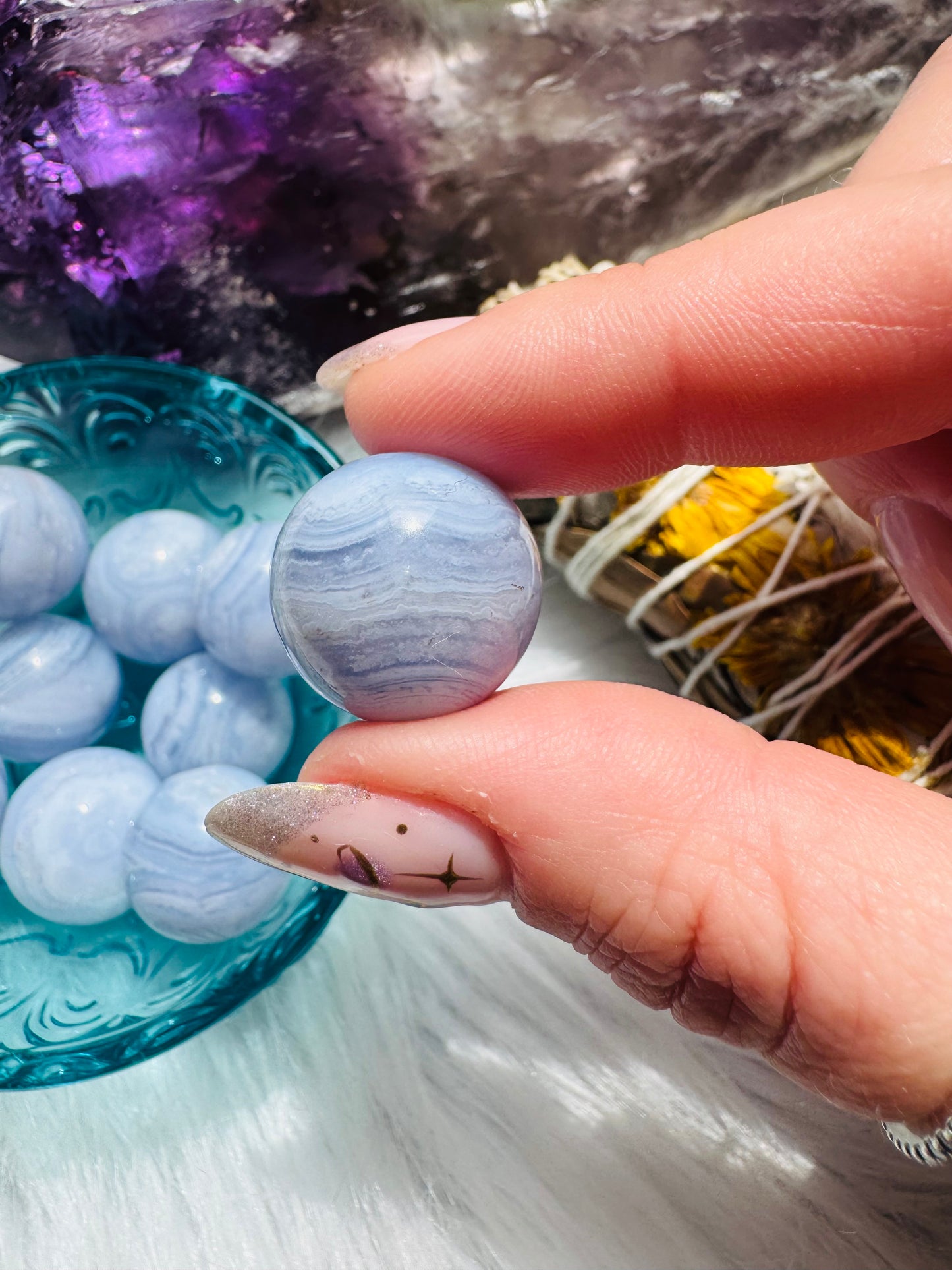 Blue Lace Agate Mini Spheres