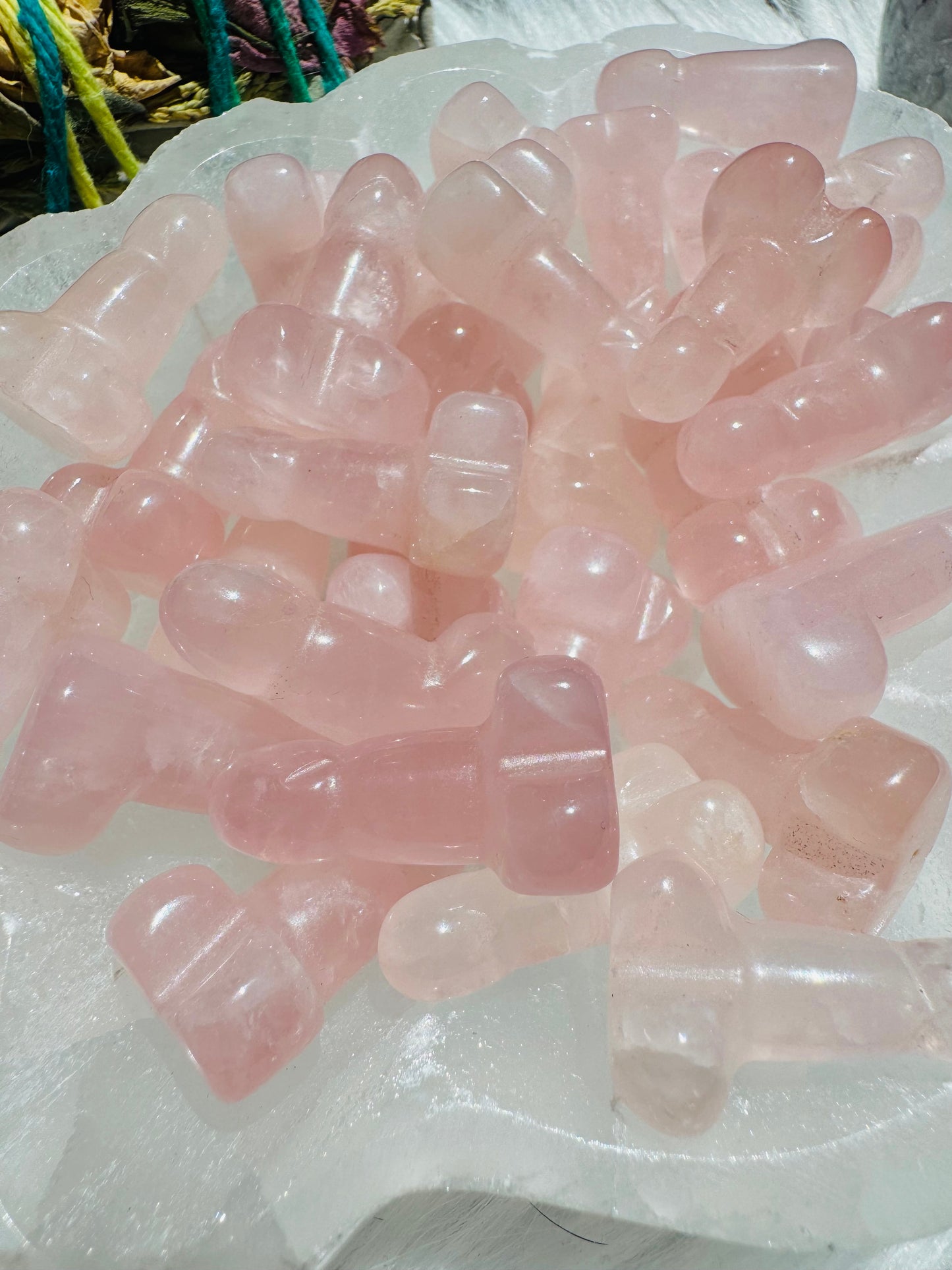 Rose Quartz Itty- Bitty Phallic Carving