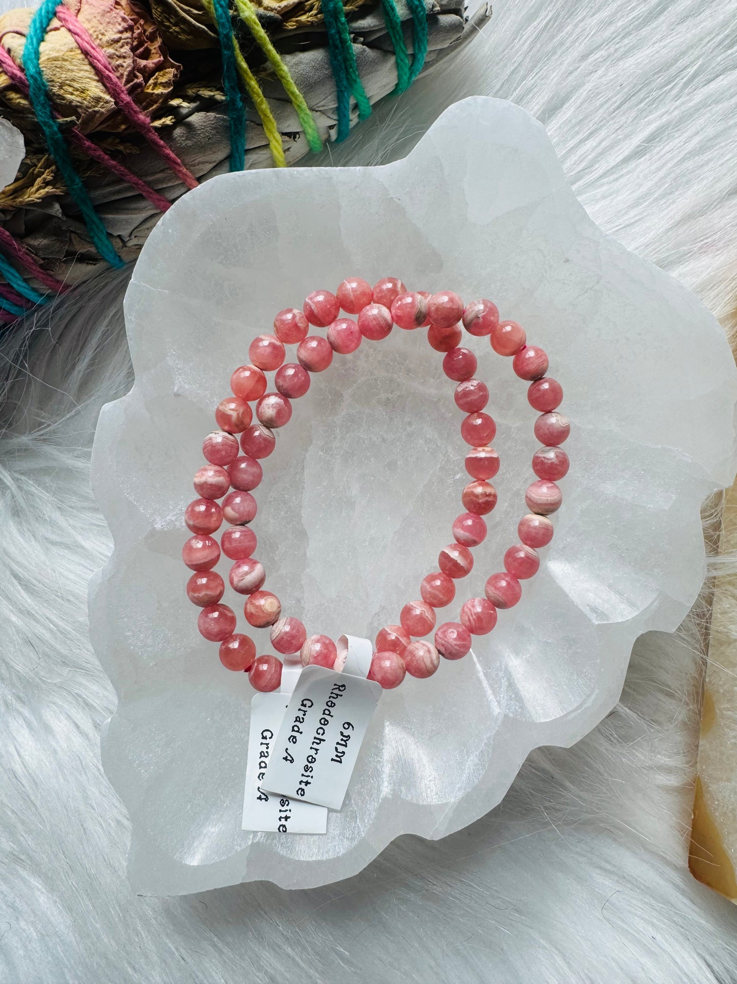 Rhodochrosite Grade A Bracelet