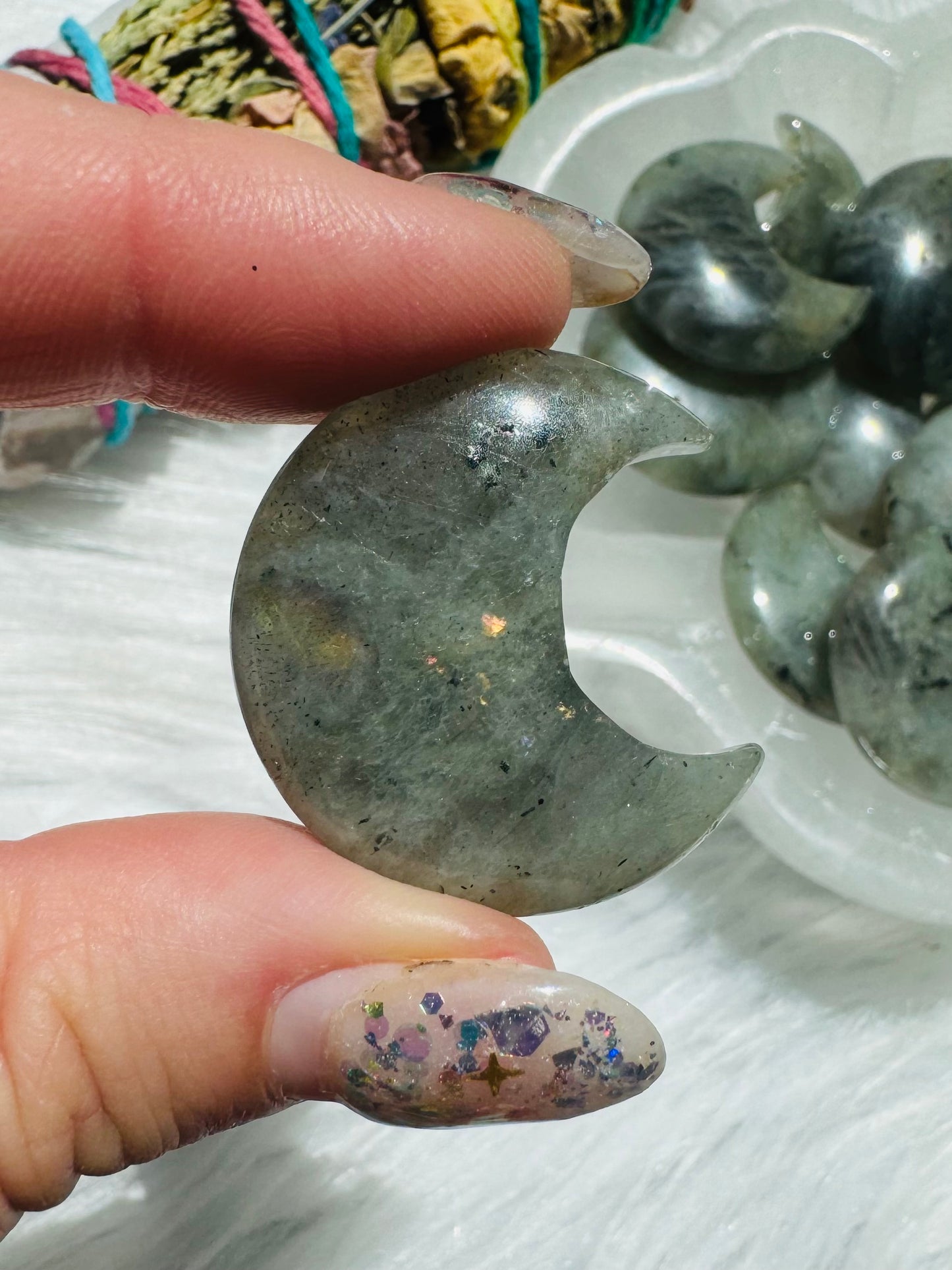 Labradorite Crecent Moon
