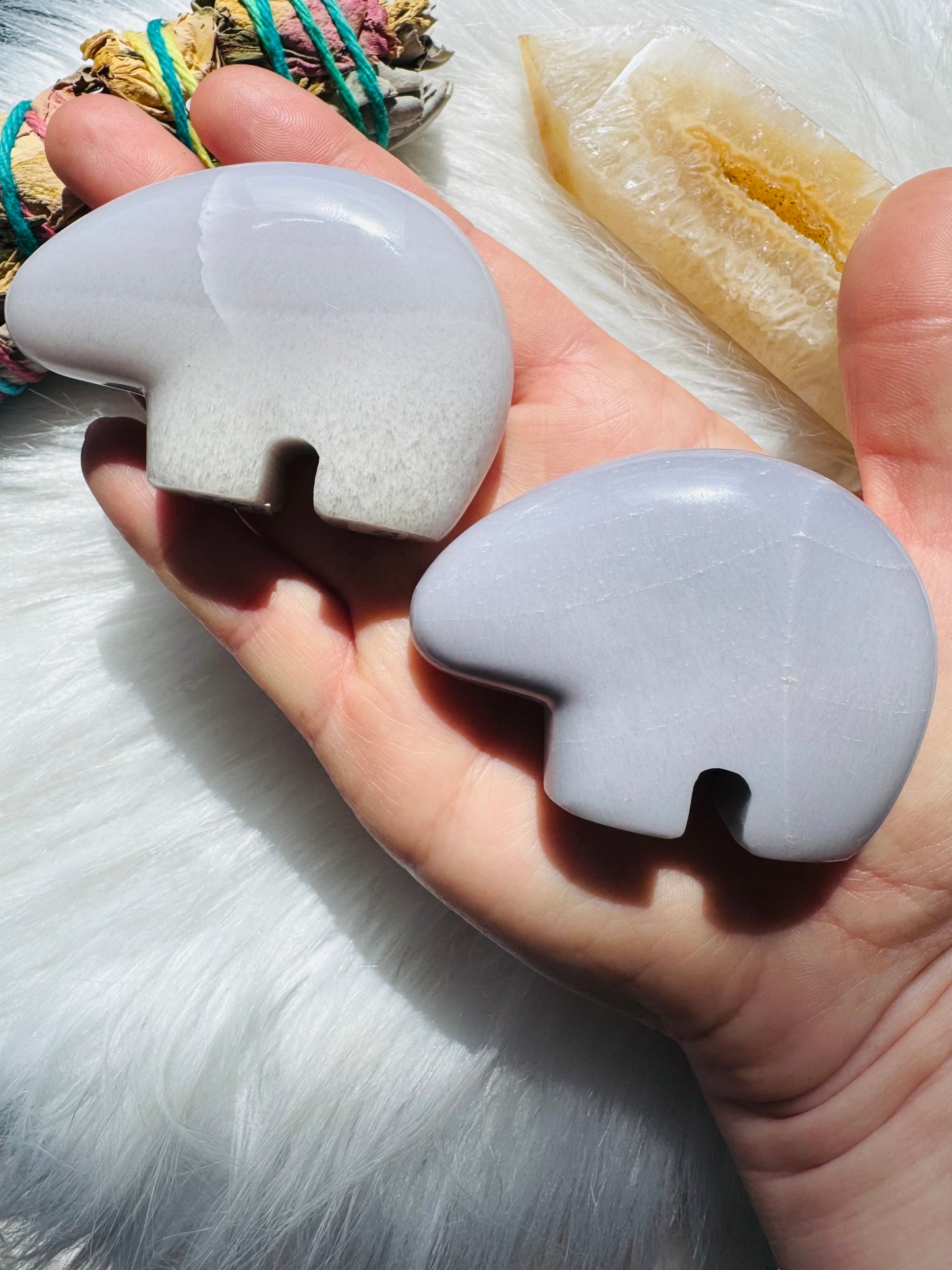 Lavender Fluorite Zuni Bear