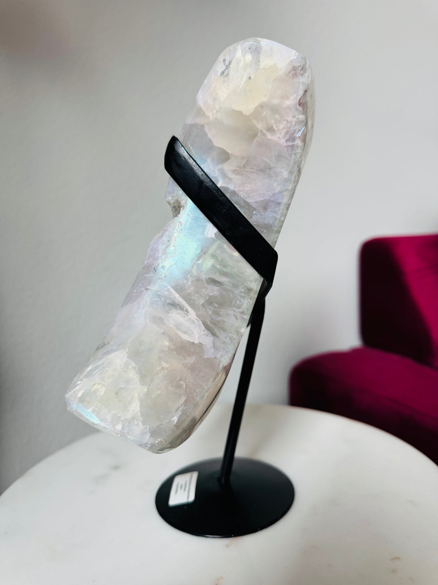 Aura Quartz Geode Moon