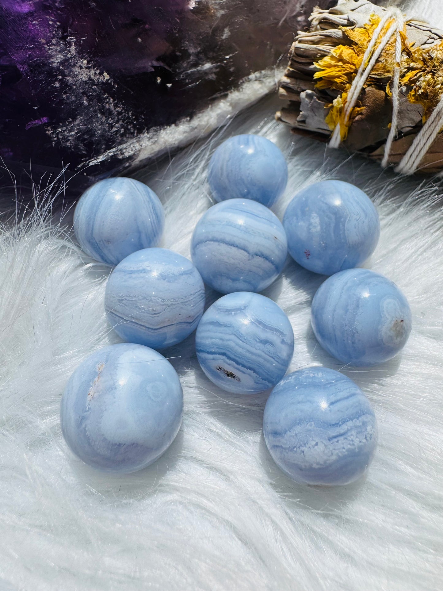 Blue Lace Agate Mini Spheres