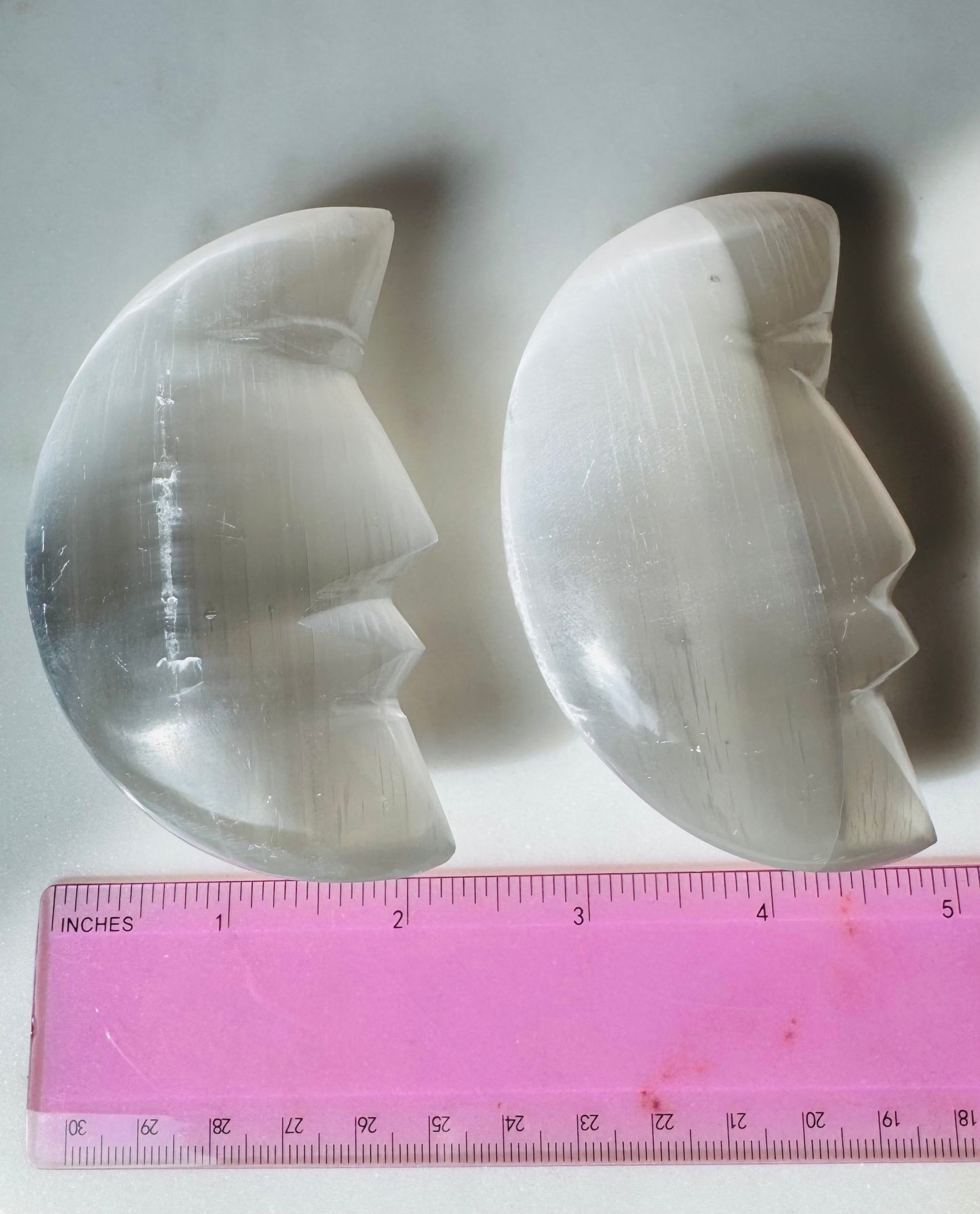 Selenite Moon Face