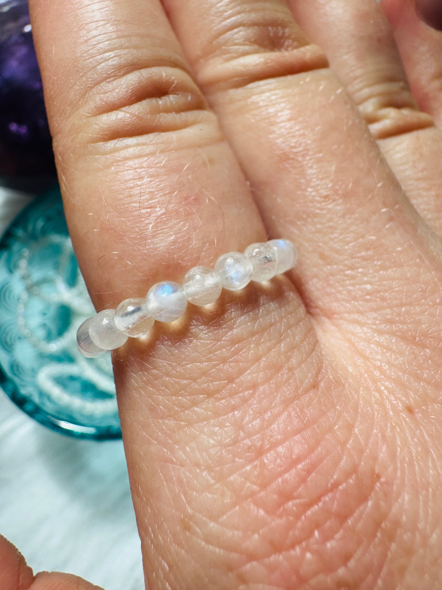 Beaded Moonstone Ring