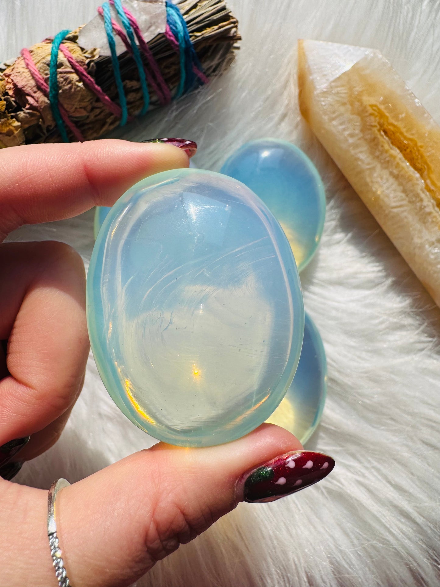 Opalite Palm Stone