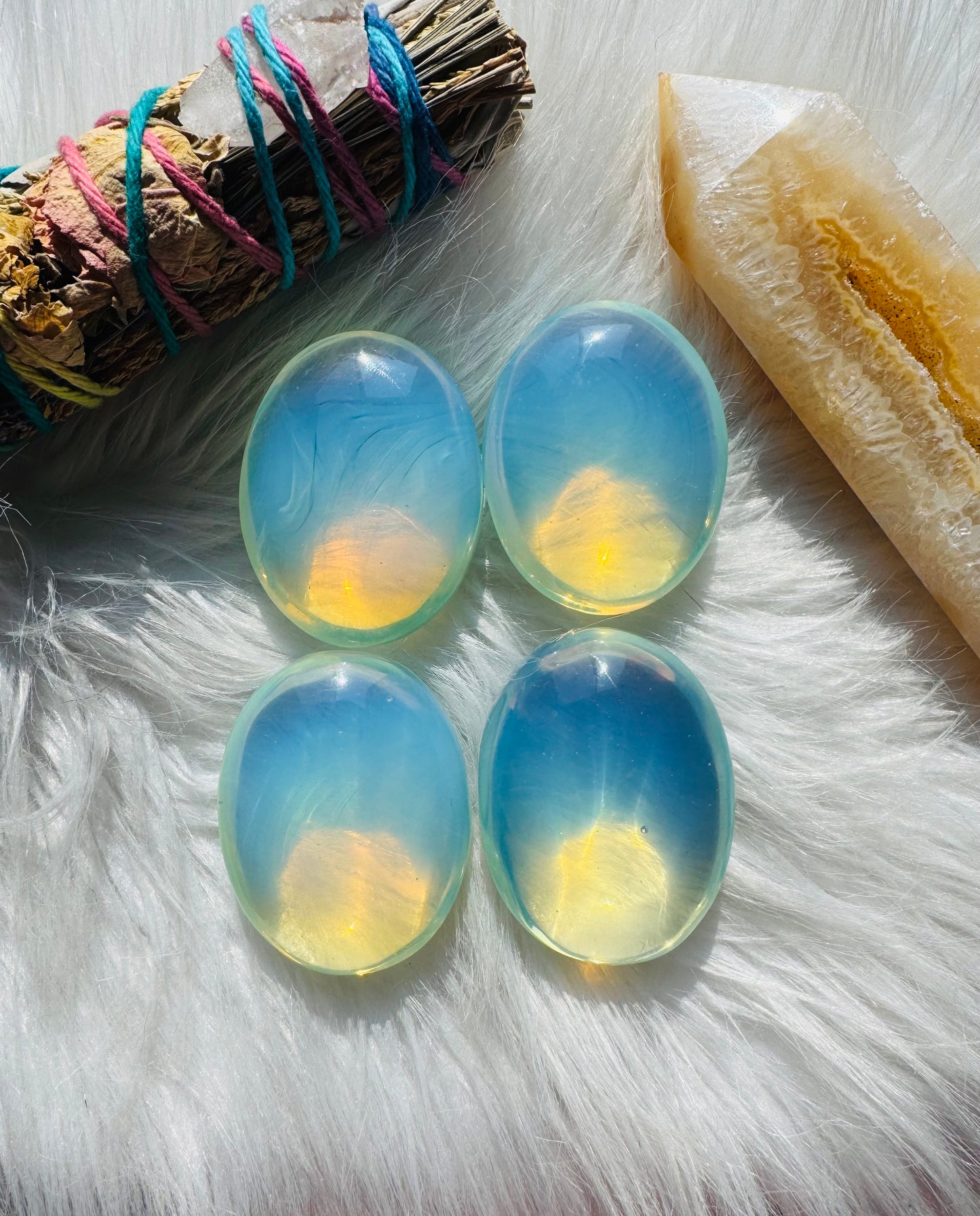 Opalite Palm Stone