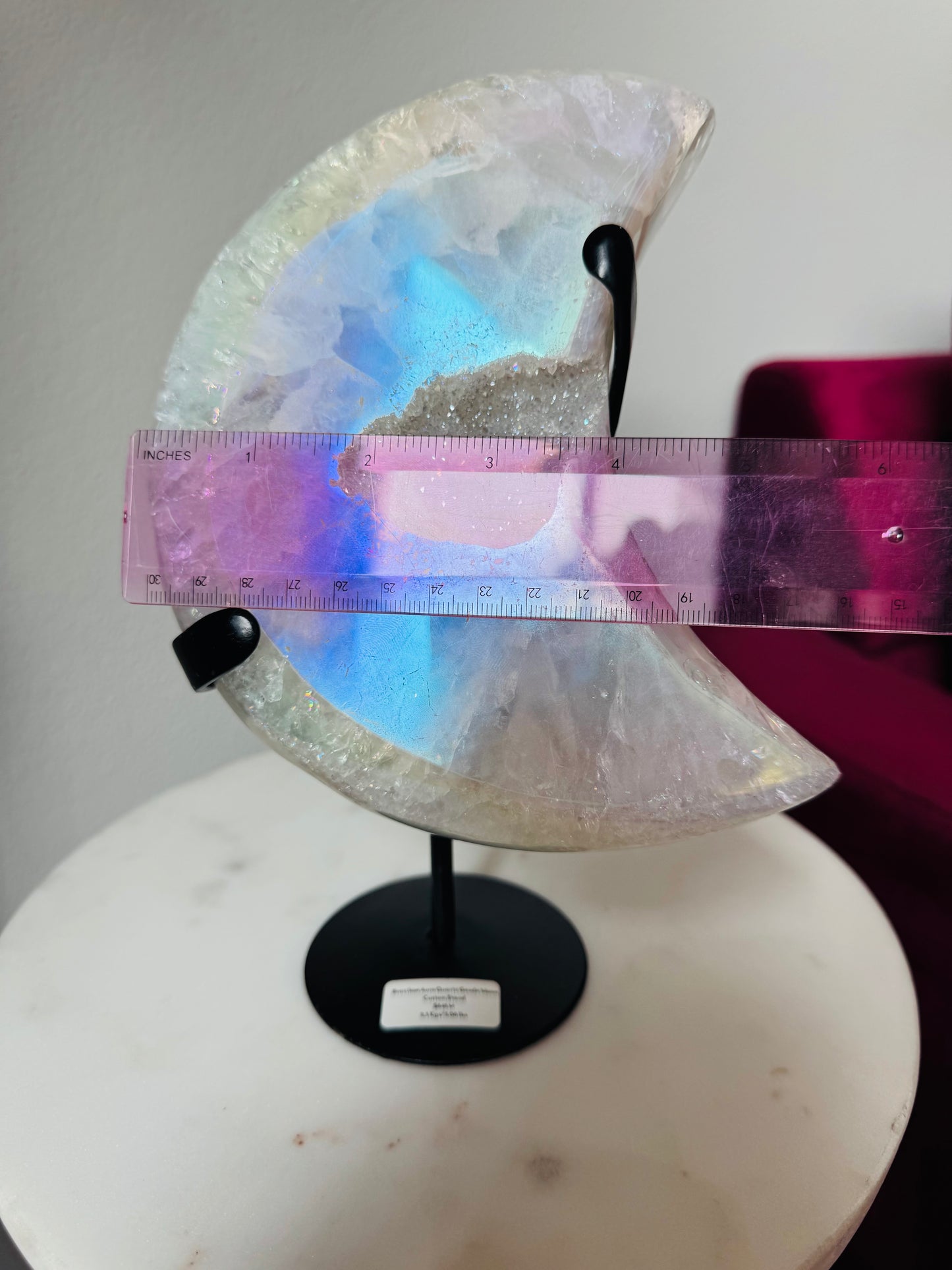 Aura Quartz Geode Moon