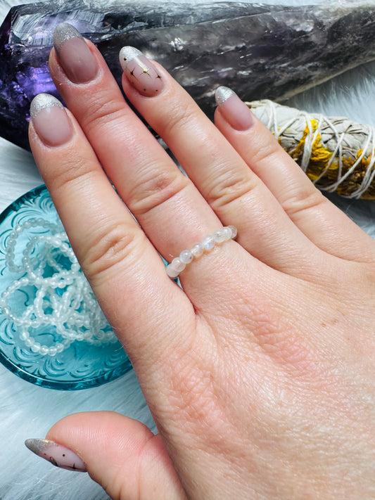 Beaded Moonstone Ring