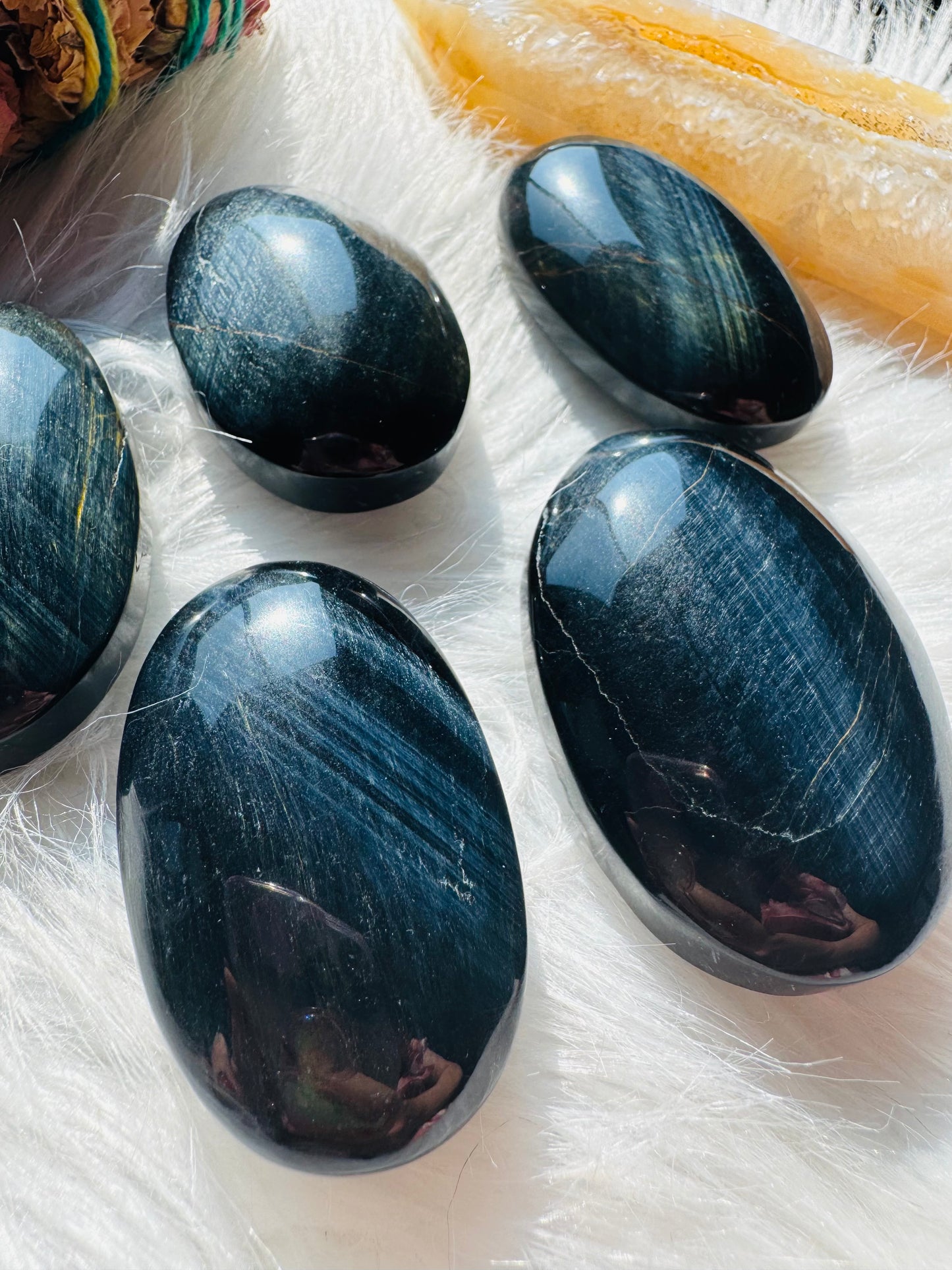 Blue Tiger’s Eye Palm Stone (Small)